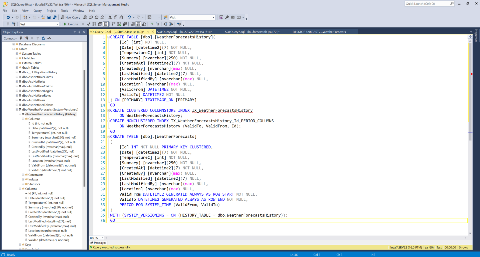 create a temporal table with a user-defined history table 1