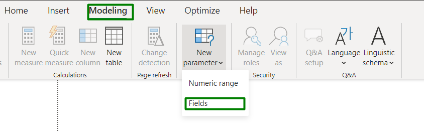 set up the field parameter