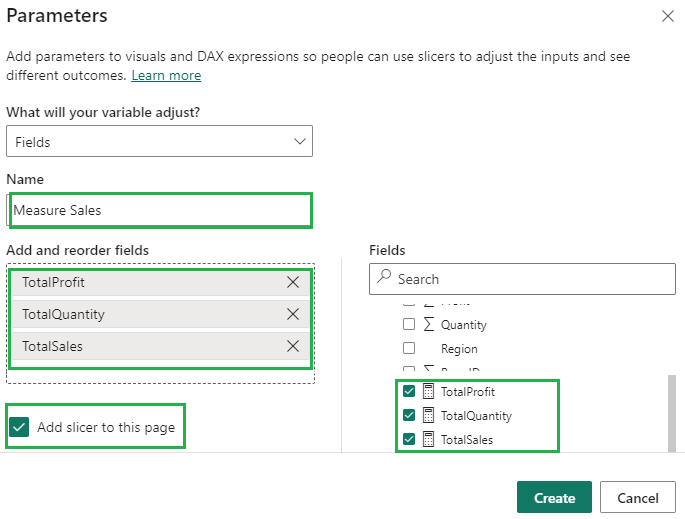 add slicer to adjust input